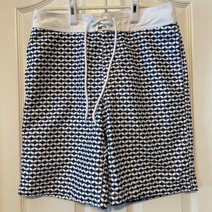 Gap Blue and White pattern Swim Trunks